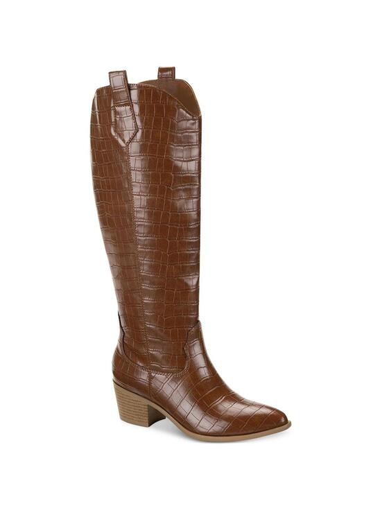 Sun + Stone Shoes - Sun + Stone Dollyy Pointed-Toe Western Boots Tan Women's Size 5